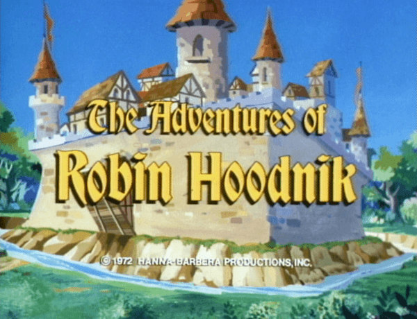 Robin Hoodnik portrait: The Adventures of Robin Hoodnik archive title card.