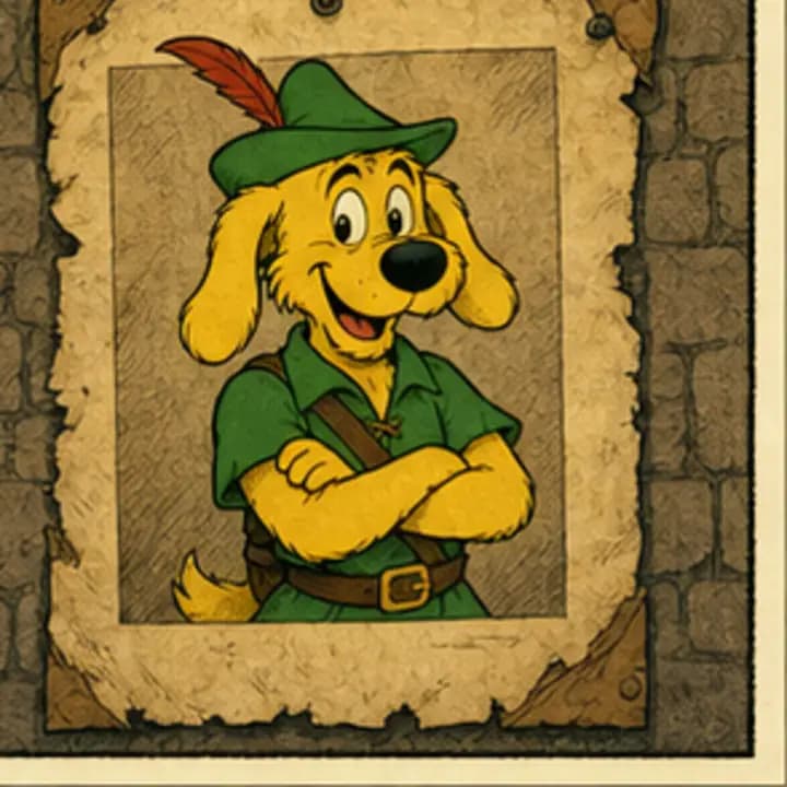Robin Hoodnik meme illustration: Wanted for Excessive Meme Distribution
